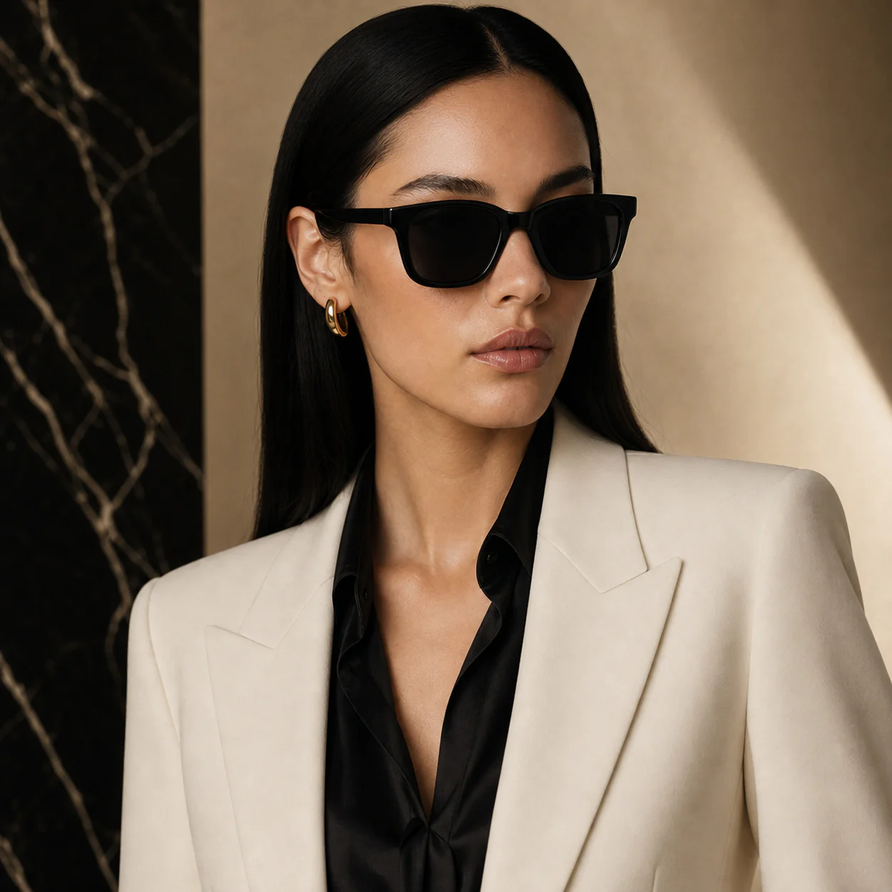 Atelier Square Sunglasses model view
