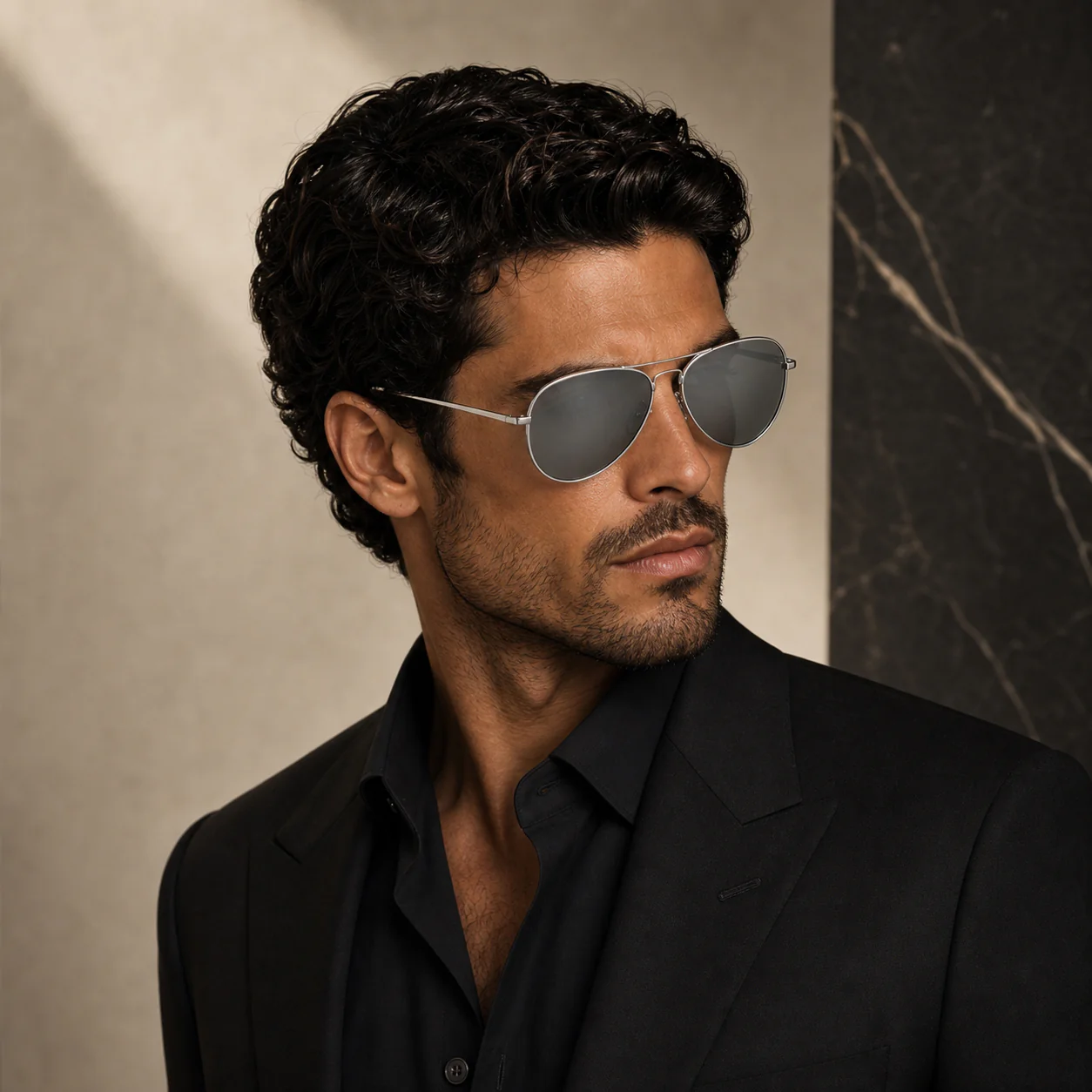 Calder Aviator Sunglasses model view