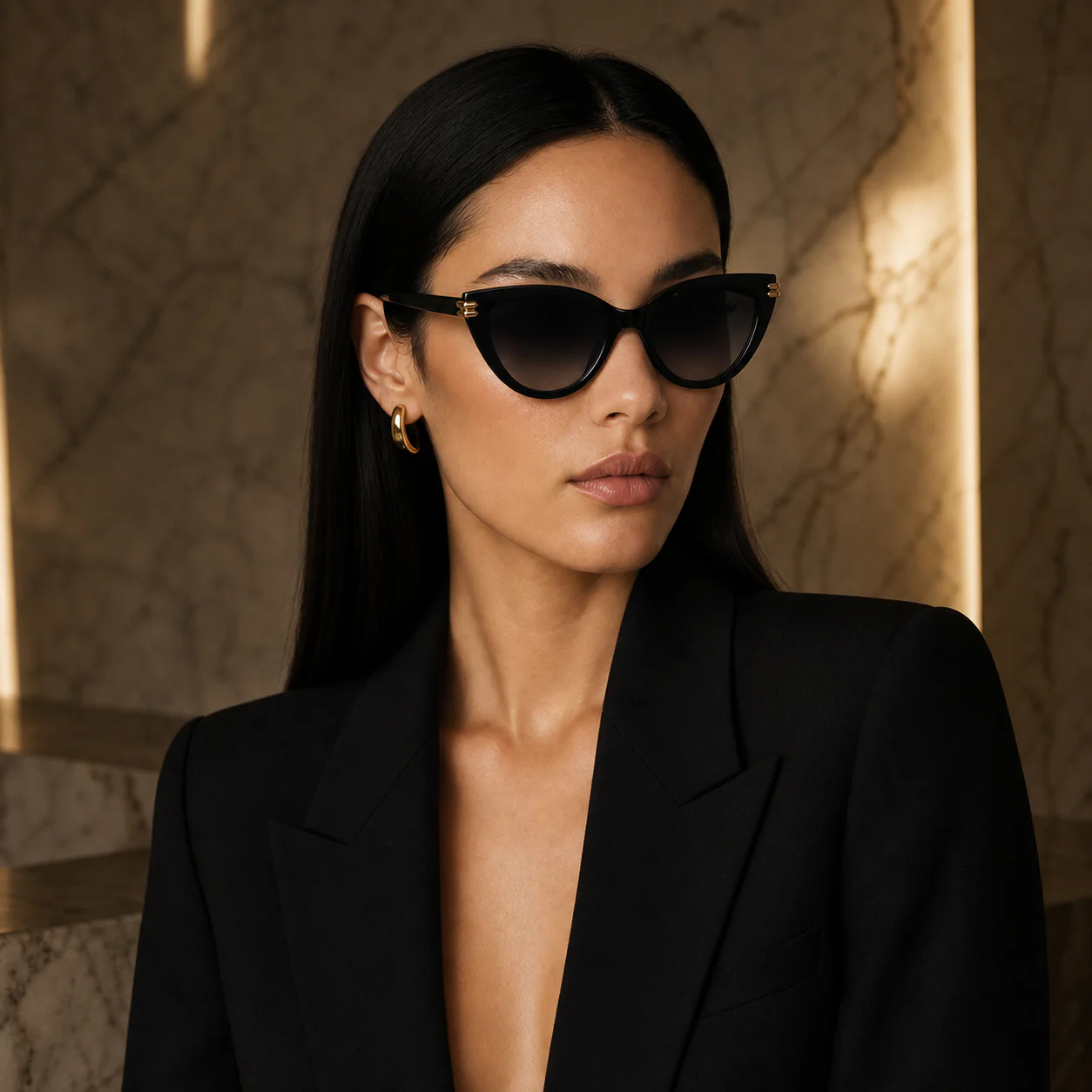 Celeste Cat Eye Sunglasses model view