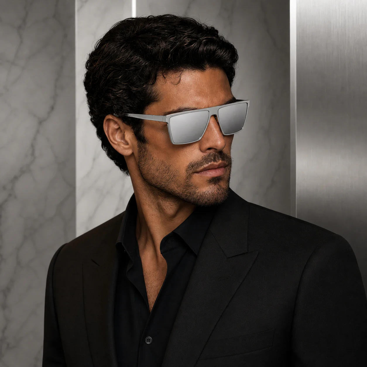 Column Square Sunglasses model view