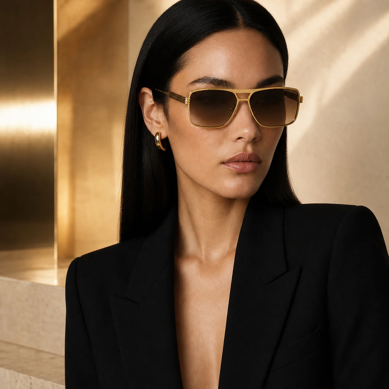 Crown Metal Sunglasses model view