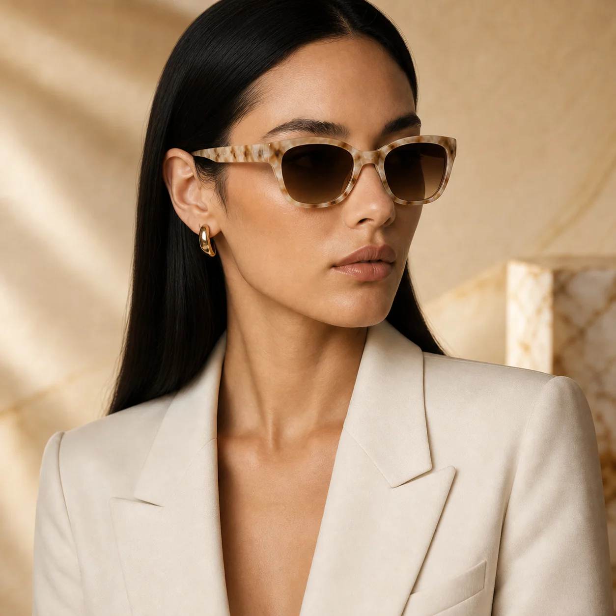 Marble Tortoise Sunglasses model view