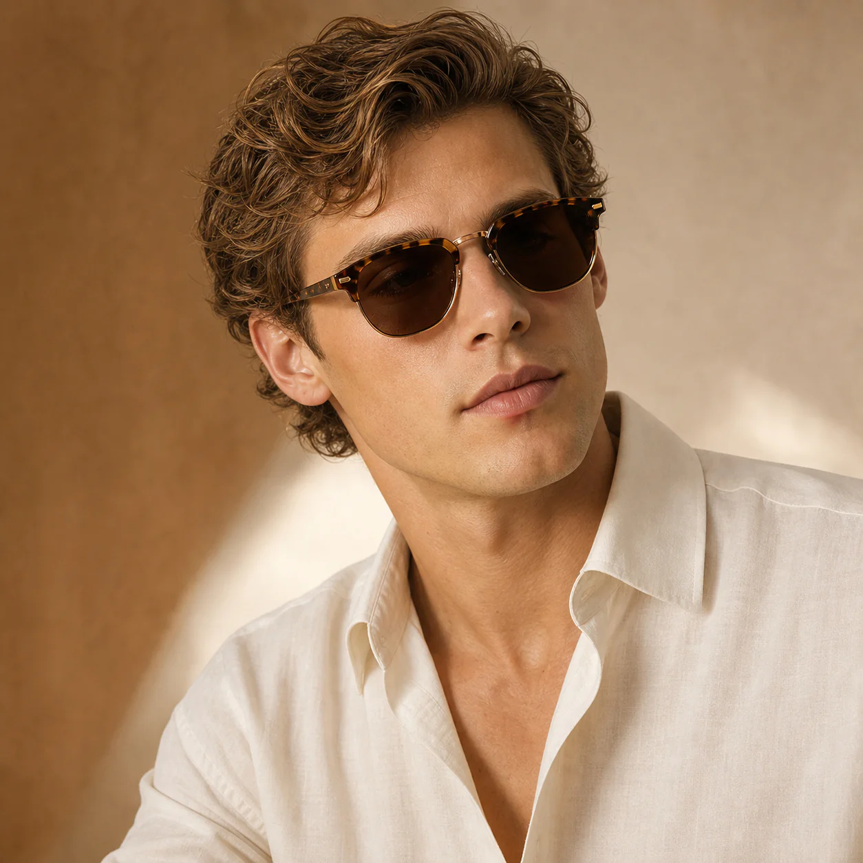 Monaco Aviator Sunglasses model view