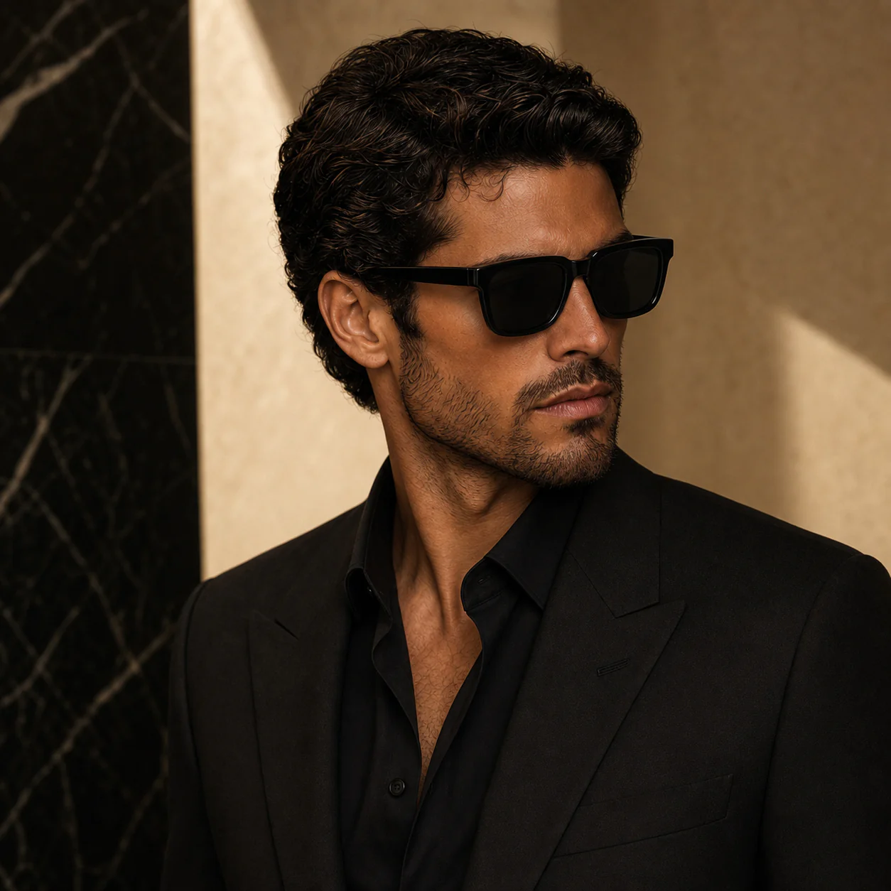 Noirline Square Sunglasses model view