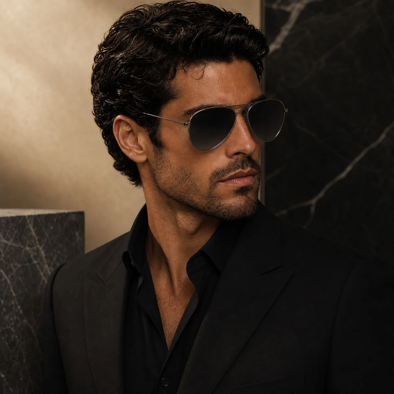Orion Aviator Sunglasses model view