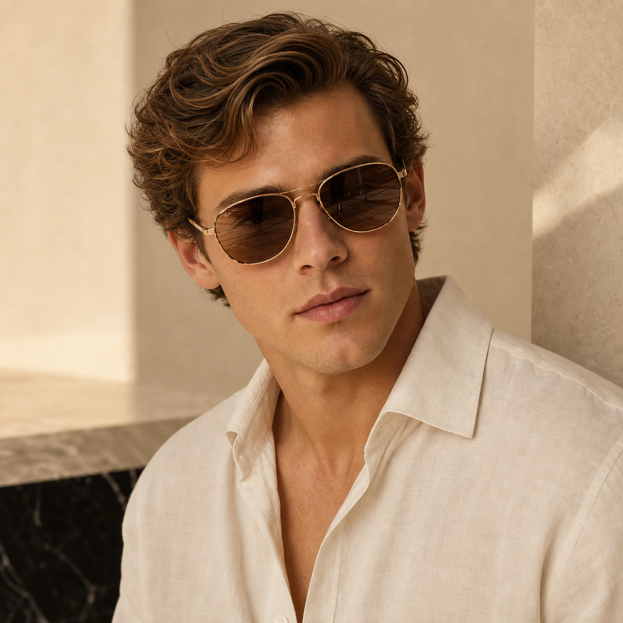 Rivage Pilot Sunglasses model view