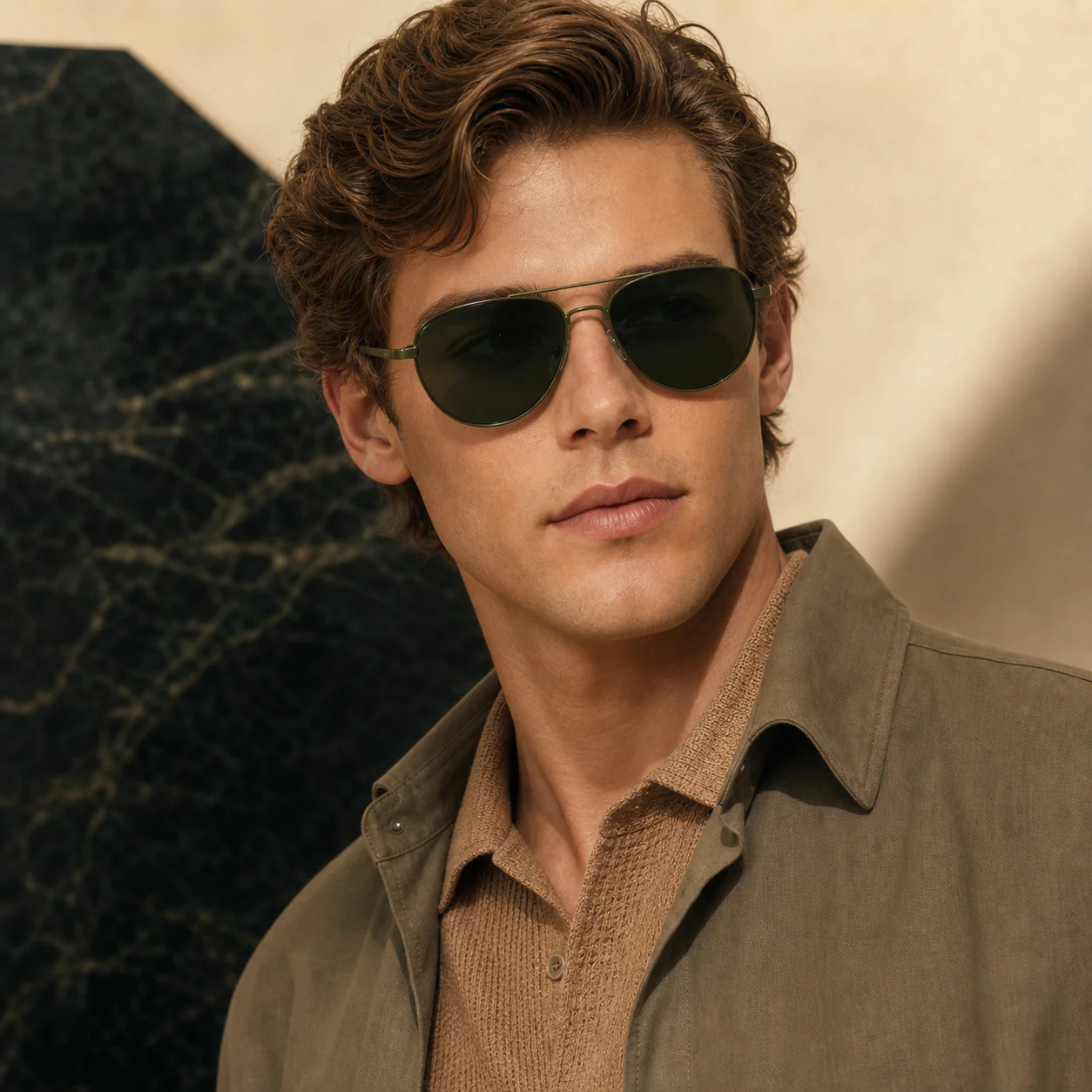 Sterling Aviator Sunglasses model view